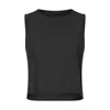 LU LU LEMONS T-shirt Women Sleeveless Short Sexy Tank Tops Back Hollow Blouse Quick-drying Sweatshirt Running Vest Breathable Sports Smock Leisure Yoga