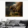 Paesaggio su tela The Moose George Stubbs Dipingere cavalli Fatti a mano Opere d'arte famose Decorazioni per la casa