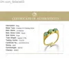 Alianças de casamento Lotus Fun prata esterlina 925 real anel de ouro 18K feito à mão joias requintadas pedra natural criativo vagem de ervilha anel design Z230712