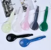 Rose Quartz Spoon Shaped Guasha Eye Cream Spatula Skin Care Natural Obsidian Jade Facial Gua Sha Tool Healing Massage Stone Acupuncture Pen Beauty