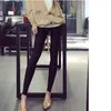 Leggings de mujer Pantalones de lápiz fluorescentes elásticos delgados de cintura alta Pantalones Ropa exterior de talla grande