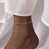 Bracelets de cheville en acier inoxydable Bracelet de cheville pour femmes Bobemian été plage pied bijoux minimaliste femme cadeau 230607