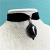 Stränge Saiten Gothic Cameo Anhänger Halsband Samt Halskette für Frauen Mode heidnischen Hexerei Schmuck Mädchen Geschenke kreativ 230710