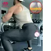 Hommes Sexy ouvert entrejambe Leggings avec fermetures éclair cachées maigre serré Sissy entrejambe pantalon femme grande taille haute Gay Push Up culotte