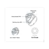 Yan taşlar ile takılar 2pcs 925 STERLING Gümüş Düğün Nişan Yüzüğü Kadın için Celtic Knot 27CT 5A CZ Simüle Elmas 230707