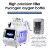Mais novo Hydra Water Oxygen Dermoabrasão Cuidados com a pele 8 em 1 Microdermoabrasão portátil Aqua Equipamento facial dispositivo de massagem facial salão de beleza