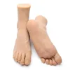 Unhas Postiças Masculinas Prática de Unhas Pés de Silicone Pés Modelo Manequim Homem Fetiche Para Footjob Pintura Sapatos Meia Exibição de Jóias Homens 4302