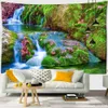 Wandtapijten Natuurlijke Bos Waterval Landschap Tapijt Scène Thuis Kunst Decoratie Deken Slaapkamer Kamer R230710