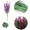 Dekoracyjne kwiaty 5 szt. Trwała imitacja lawendy Plastikowa sztuczna roślina Realistyczne zielone dekoracje ślubne