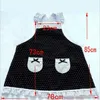 Fartuch kuchenny Princess Frill Lace Black White Dot Kitchen Fartuchy kuchenne dla kobiet z kieszeniami Cross Back Drop R230710