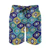 Herren Shorts Evil Eye Charms Board Males Quatrefoil Pattern Strandqualität Trenky Badehose Große Größe