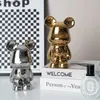 Decorative Objects Colorful Ceramic Bear Sculpture and Statue Piggy Bank Nordic Home Living Room Decoration Desk Accessories Figurines for Interior T230710