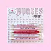 Ballpoint Pens 5pcs Valentines Day Fun Nurse Pen مجموعة أسود الحبر التمريض 230707