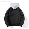Men's Jackets Hooded Bomber Jackets for Men Vintage Oversize Baseball Jacket With Knit Hat Pilot Windbreaker MA1 Coat MA-1 Streetwear Spring HKD230710