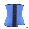 Bel karın şekillendirici 4 renk Kadınlar Lateks Kauçuk Eğitim Cincher Underbust Corse Vücut Shapewear Slimming Kemer S3XL Damla Teslimat H DHXOU