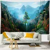 Tapisseries oiseaux cascade paysage peinture tapisserie tenture murale esthétique chambre salon décor à la maison