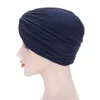 Roupas étnicas Twist Knot Muçulmana Hijab Chemo Cap Bonnet Inner Hat Turban Cancer Gorros Perda de Cabelo Sólidos Acessórios para a Cabeça