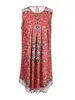 Casual jurken Scriardv Dames Elegante maxi-jurk Vintage bloemenprint Mouwloos Boho-zonnejurk met zwierige zoom voor streetwear en