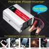 점프 스타터 300W 자동차 전력 인버터 컨버터 어댑터 DC 12V ~ AC 220V 홈 어플라이언스 용 배터리 클립 야외 Y5Z7 HKD230710