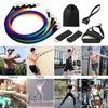 Fasce di resistenza 11PCS / Set Fasce di resistenza Palestra Fitness Yoga Tirare la corda Fasce elastiche Allenamento Crossfit Bodybuilding Muscoli Esercizio Pilates HKD230710