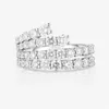 Huitan, nuevos anillos de diseño a la moda para mujer, llenos de Zirconia cúbica redonda, temperamento elegante, anillo de dedo para mujer, joyería para fiesta y boda