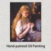 Figure Canvas Art Women Girl Crocheting Pierre Auguste Renoir Paintings Handmade Modern Artwork House Decor