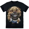 T-shirts masculinas de luxo masculinas e femininas estampadas camiseta de desenho animado de gato manga curta solta preta hip hop tendência tamanho grande camiseta esportiva casual 230710