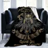 Blankets The Vikings Ancient Scandinavian Norse Runes axes 3D Soft Throw Blanket Lightweight Flannel Blanket T230710