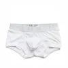 Unterhosen Mode Weiß Einfarbig Atmungsaktive Sexy Niedrige Taille Boxershorts Druck Gay Top Vers Bottom Herrenunterwäsche