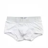 Onderbroek Mode Wit Effen Kleur Ademend Sexy Lage Taille Boxershorts Afdrukken Gay Top Vers Bottom herenondergoed