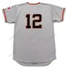 Jersey de baseball vintage 2 Leo Durocher 1951 12 Eddie Stanky 20 Monte Irvin 23 Bobby Thomson 24 Willie Mays 35 Sal Maglie