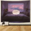 Tapestries Dream Sky Moon Wall Hanging Tapestry Art Deco Blanket Curtain Hanging at Home Bedroom Living Room Decoration R230710