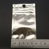 Flera storlekar aluminiumfolie Klar återförslutningsbar ventil blixtlåsplastplast förpackning Förpackningspåse zip mylar väska zip k paketpåsar