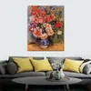 Still Life Canvas Art Roses Bouquet Pierre Auguste Renoir Paintings Handmade Modern Artwork House Decor