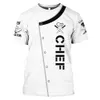 Men's T-Shirts Chef T Shirt Fake Suit Cook Print Tee Summer Quick Dry Funny Uniform Oversized Short Sleeve Top High Quality O-neck Men T-Shirts 230710