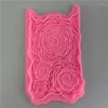 Baking Moulds Rose Flower Sugar Flipping Silicone Mold Chocolate Decorative Texture Cake Edge Wedding Celebration