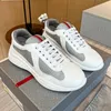 Top Quality Designer Americas Cup Mens Casual Shoes【code ：L】Soft Rubber Fabric Sneaker Trainers America CUP Men pradaa Sneakers