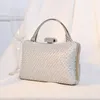 Sacs de soirée luxe cristal métal poignée sac à main fête robe de mariée sac à main femmes petites pochettes brillant or sac goutte B536