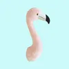 Plush Wall Stuff peluche décorative tête de flamant rose pour mur de chambre 3D animaux en peluche jouets en peluche ins style lovley 230707