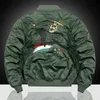 Jaquetas masculinas Jaqueta piloto da força aérea masculina Primavera e outono Nova aeronave bordada Uniforme de beisebol Jaqueta tamanho grande Jaqueta para roupa de trabalho HKD230710