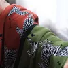 Coperte Nordic Vintage Verde scuro Zebra Coperta lavorata a maglia Copriletto in cotone Cobertor Modern Fashion Soft Throw Warm Home Bedding T230710