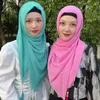 Etnik Giyim Malezya Hicam Hanihi Yetiştirme İnci Tassel Bawal Tudung Düz Yüksek Kaliteli Şallar Premium Ağır Şalon Hijab Kare Eşarp