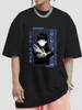 Herren T-Shirts Jujutsu Kaisen Fushiguro Megumi Gothic Anime Männer Frauen Casual Lose Manga Cartoon Baumwolle Kurzarm T-Shirts