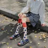 Femmes chaussettes Ins Tide été mince Transparent genou longueur cristal verre soie veau