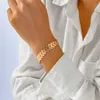 Irrégulier amour coeur chaîne Bracelet pour femmes déclaration de mode Vintage charme lien Bracelet Couple main bijoux cadeau
