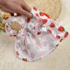 Dog Apparel Pet Clothes Summer Puppy Dress Floral Print Skirt For Small Medium Cat Poodle Pug Vest Shirt