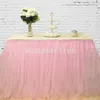 طاولة تنورة 100 سم Tulle Wonderland Tutu Skirting زفاف عيد ميلاد الطفل دش المنزل مأدبة الديكور 230710