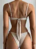 Suits Miyouj Solid Color Bikini Three Piece Suit baddräkt Kvinnor 2023 Sexiga bikini -uppsättningar Push Up Swimwear Beach Wrap String Biquini