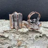 Cluster Rings RM43012 Anello per gioielli da strega Clear Crystal Point Quartz Electroformed Statement Finger regolabile