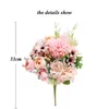 Decorative Flowers 2023 Artificial Bouquet Wedding Floristics Home Decoration Accessories Fake Plants Bride Holding